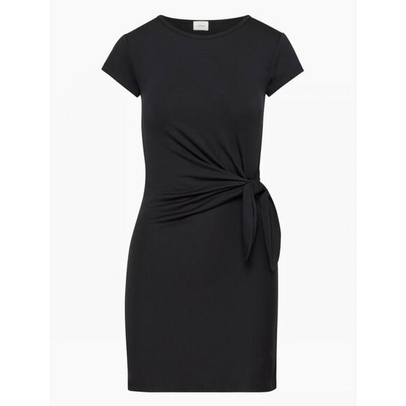 Wilfred Faux Wrap Dress Small Black Fortune Side Tie Preppy Officecore - Picture 1 of 7
